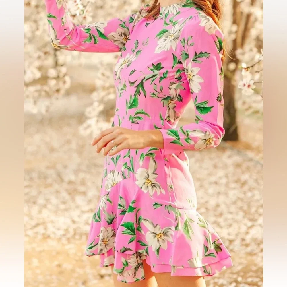 Anthropologie x Yumi Kim Night Fever Mini Dress, Morning Grace Pink - Picture 5 of 7